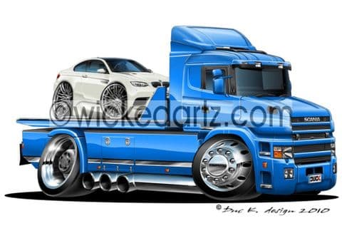 Scania Tow Truck with Car Blue DK (Items from £9.50)