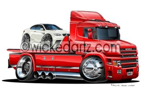 Scania Tow Truck with Car Red DK (Items from £9.50)