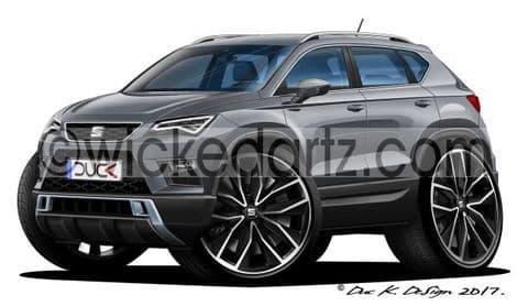 Seat Ateca Crossover SUV Grey DK (Items from £9.50)