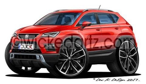 Seat Ateca Crossover SUV Red DK (Items from £9.50)