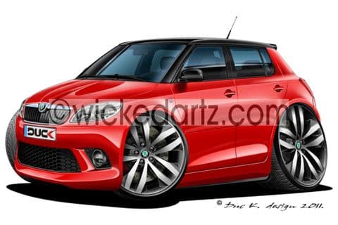 Skoda Fabia vRS MK2 Red DK (Items from £9.50)