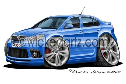 Skoda Octavia vRS Blue DK (Items from £9.50)