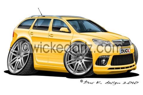 Skoda Octavia vRS Touring Yellow DK (Items from £9.50)