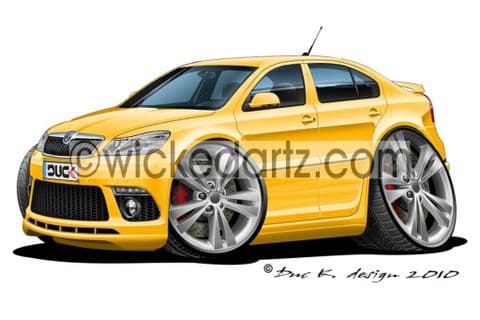 Skoda Octavia vRS Yellow DK (Items from £9.50)