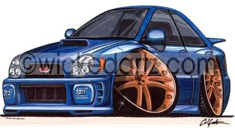 Subaru Impreza 'Bug Eye' Blue (Items from £9.50)