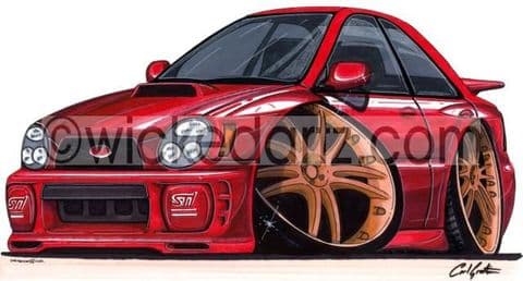Subaru Impreza 'Bug Eye' Red (Items from £9.50)