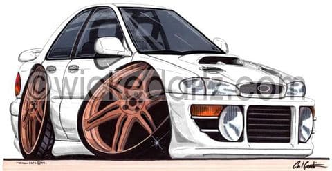 Subaru Impreza Classic Turbo White (Items from £9.50)