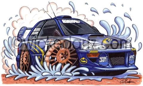 Subaru Impreza Rally Car 'Water Splash' (Items from £9.50)