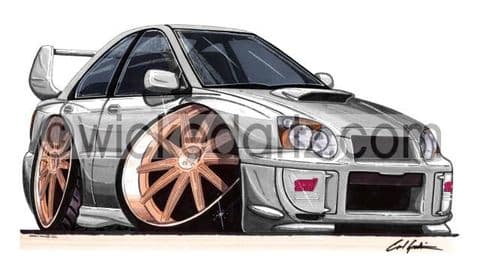 Subaru Impreza STi 2003 Silver (Items from £9.50)