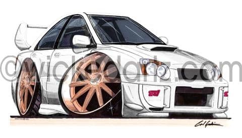Subaru Impreza STI 2003 White (Items from £9.50)