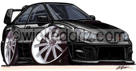 Subaru Impreza STi 2006 Black (Items from £9.50)