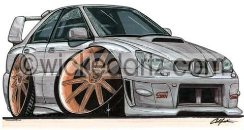 Subaru Impreza STi 2006 Silver (Gold Wheels) (Items from £9.50)