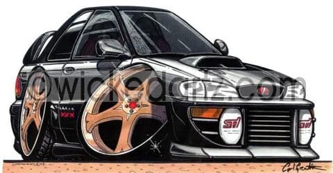 Subaru Impreza STi 3 Door Black (Items from £9.50)