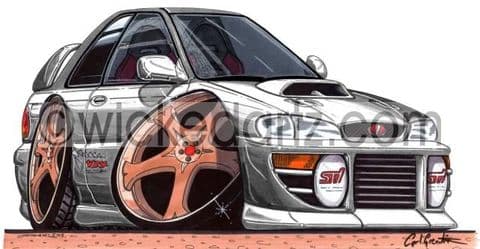 Subaru Impreza STi 3 Door Silver (Items from £9.50)