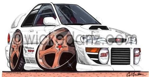 Subaru Impreza STi 3 Door White (Items from £9.50)