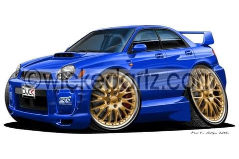 Subaru Impreza STi Turbo 'Bug Eye' Blue DK (Items from £9.50)
