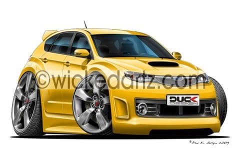 Subaru Impreza WRX STi 2008 Yellow DK (Items from £9.50)