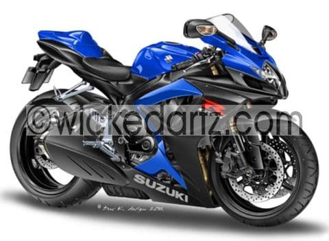 Suzuki GSXR 600 Blue DK (Items from £9.50)