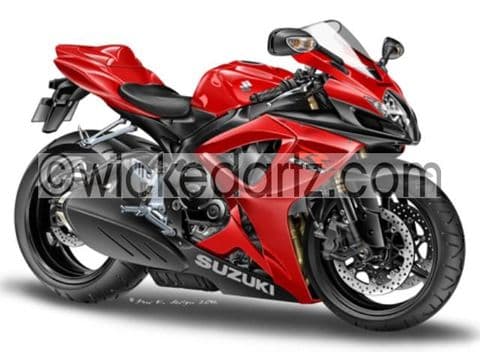 Suzuki GSXR 600 Red DK (Items from £9.50)