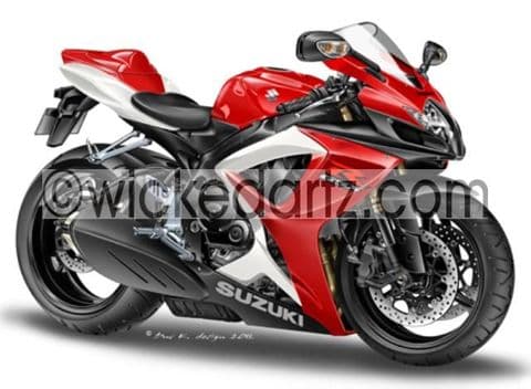 Suzuki GSXR 600 Red/White DK (Items from £9.50)