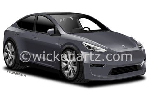 Tesla Model Y EV 2021+ Grey (Items from £9.50)