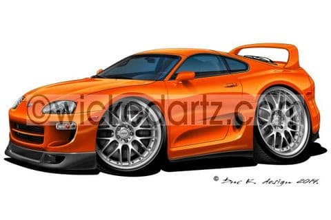 Toyota Supra MK4 Coupe Orange DK (Items from £9.50)