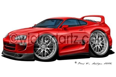 Toyota Supra MK4 Coupe Red DK (Items from £9.50)