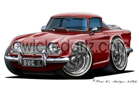 Triumph TR4 in Burgundy DK (Items from £9.50)