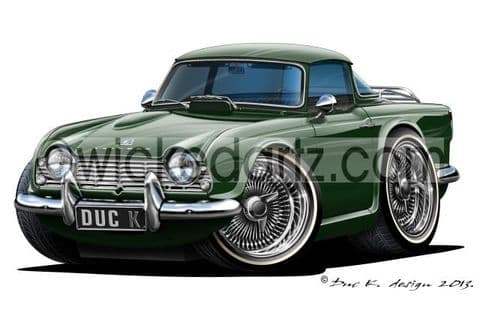 Triumph TR4 in Racing Green DK (Items from £9.50)