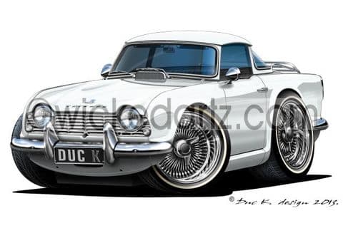 Triumph TR4 in White DK (Items from £9.50)