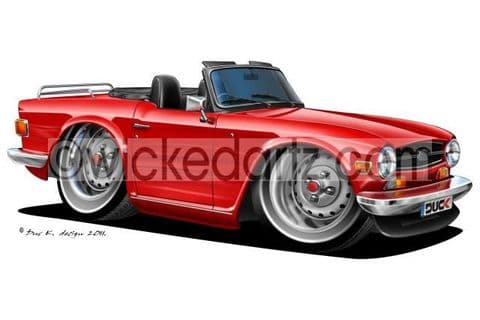 Triumph TR6 Red DK (Items from £9.50)