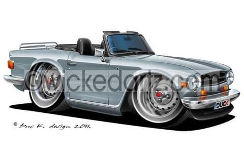 Triumph TR6 Silver DK (Items from £9.50)