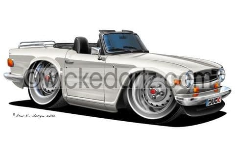 Triumph TR6 White DK (Items from £9.50)