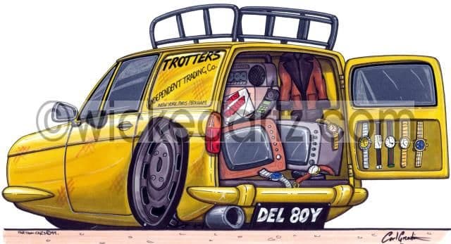 Trotters Van 'DEL 80Y' TV Car (Items from £9.50)