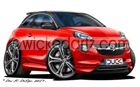 Vauxhall Adam 'City Car' Red DK (Items from £9.50)