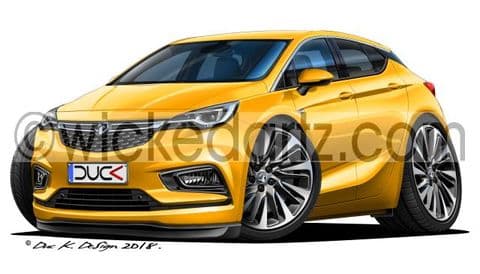 Vauxhall Astra MK7 SRi 2017+ Yellow DK (Items from £9.50)