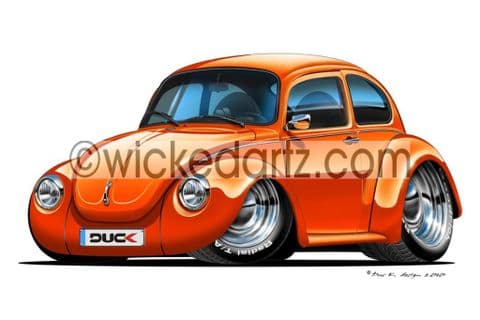 Volkswagen Beetle Super Orange DK (Items from £9.50)