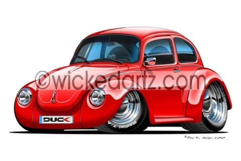 Volkswagen Beetle Super Red DK (Items from £9.50)