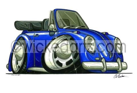 VW Beetle Convertible Blue (Items from £9.50)