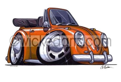 VW Beetle Convertible Orange (Items from £9.50)