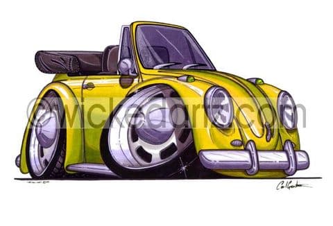VW Beetle Convertible Yellow (Items from £9.50)