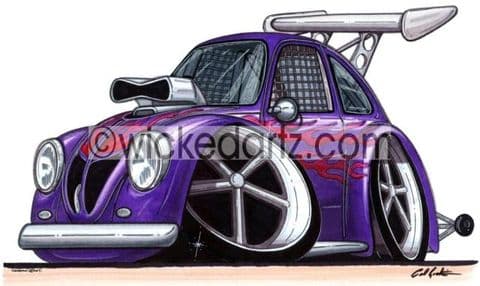 VW Beetle Hot Rod Purple (Items from £9.50)