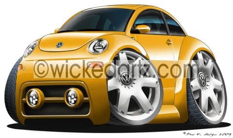 VW Beetle Yellow DK (Items from £9.50)