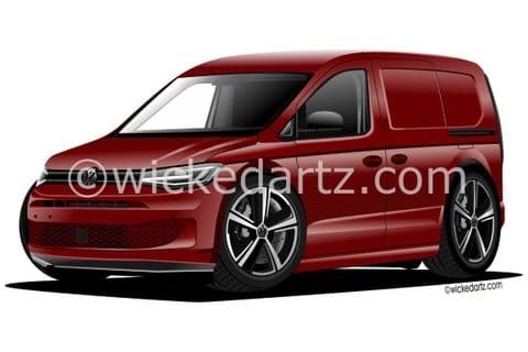 VW Caddy Cargo Van 2021+ Burgundy (Items from £9.50)