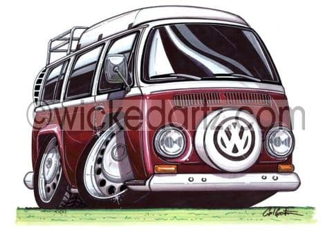 VW Camper Bay Burgundy (Items from £9.50)