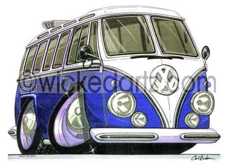 VW Camper Splitty Blue (Items from £9.50)