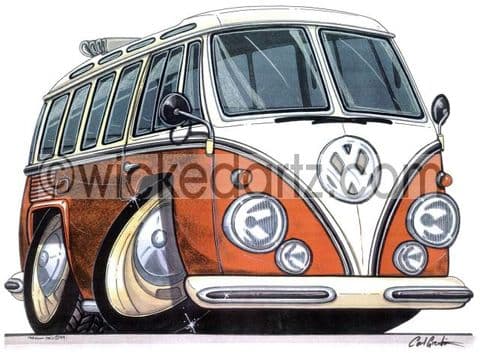 VW Camper Splitty Orange (Items from £9.50)