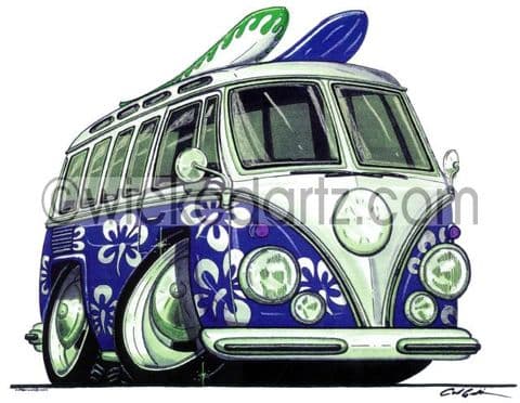 VW Camper Splitty Roxy Blue (Items from £9.50)