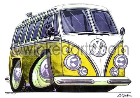 VW Camper Splitty Yellow (Items from £9.50)