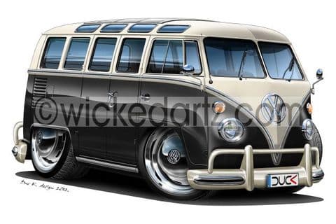 VW Camper T1 Samba Black DK (Items from £9.50)